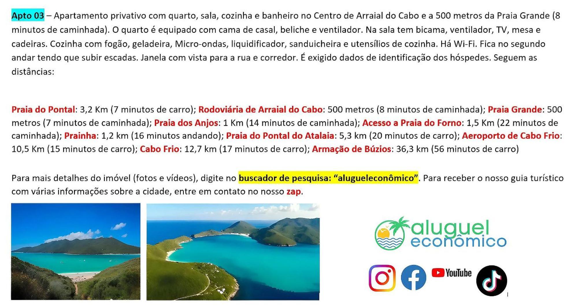 Arraial Do Cabo - Brisas Do Farol - Aluguel Economico Leilighet Eksteriør bilde