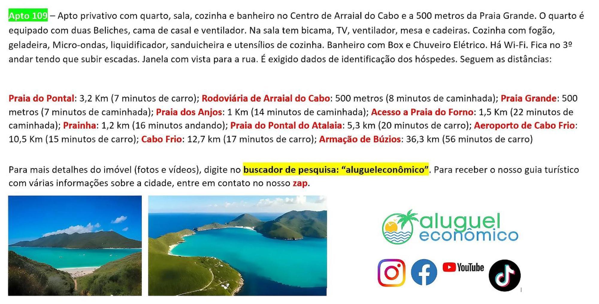 Arraial Do Cabo - Brisas Do Farol - Aluguel Economico Leilighet Eksteriør bilde