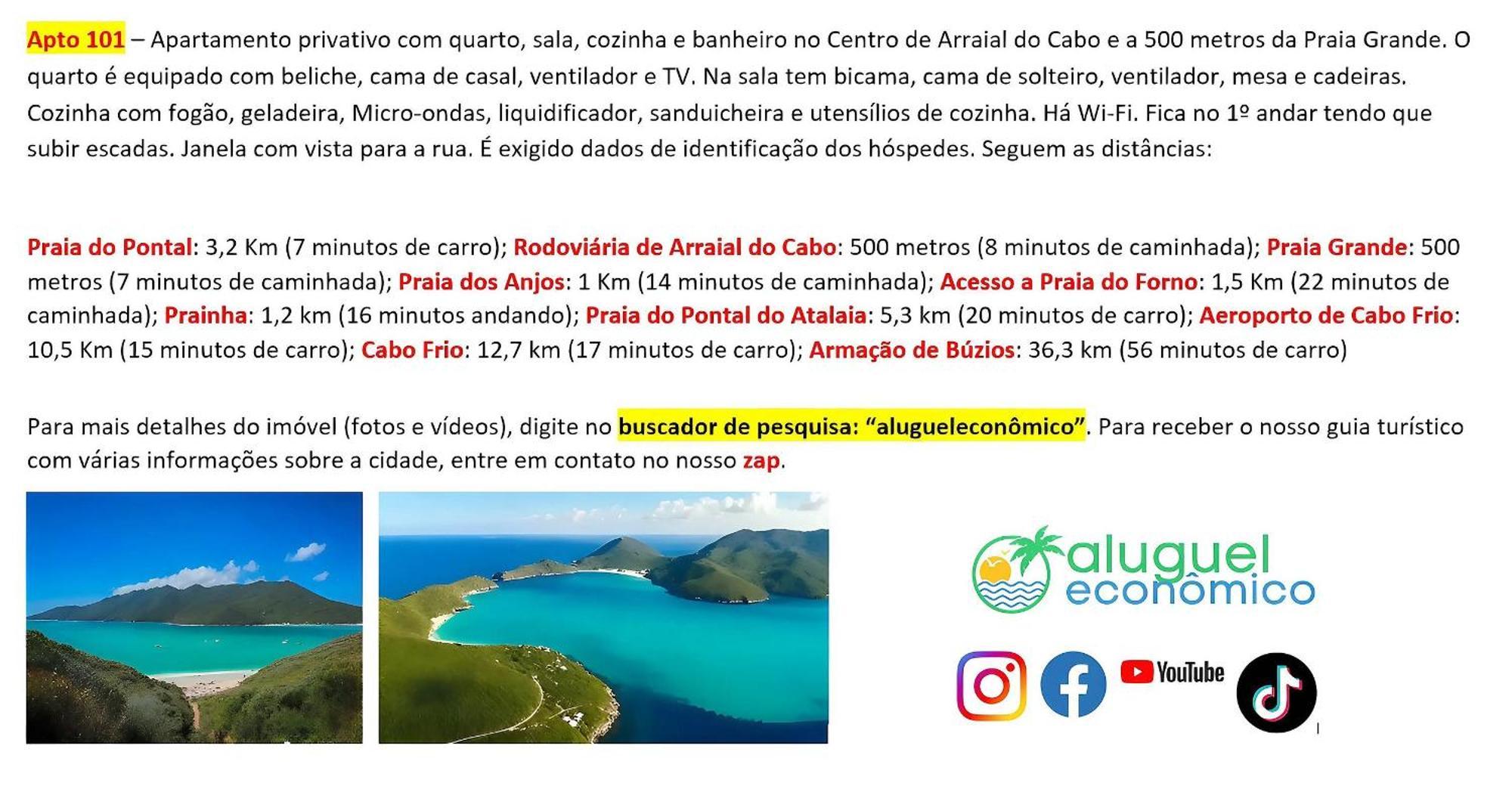 Arraial Do Cabo - Brisas Do Farol - Aluguel Economico Leilighet Eksteriør bilde