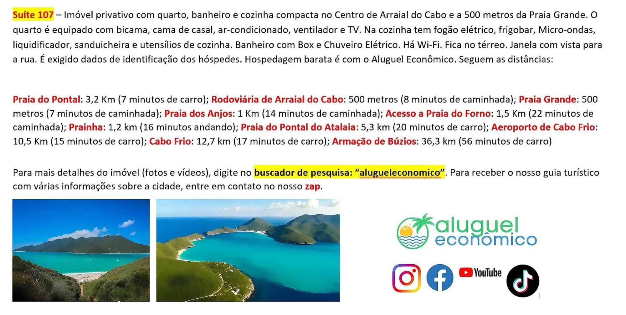 Arraial Do Cabo - Brisas Do Farol - Aluguel Economico Leilighet Eksteriør bilde