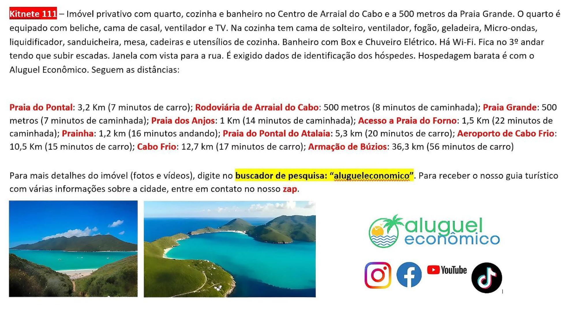 Arraial Do Cabo - Brisas Do Farol - Aluguel Economico Leilighet Eksteriør bilde