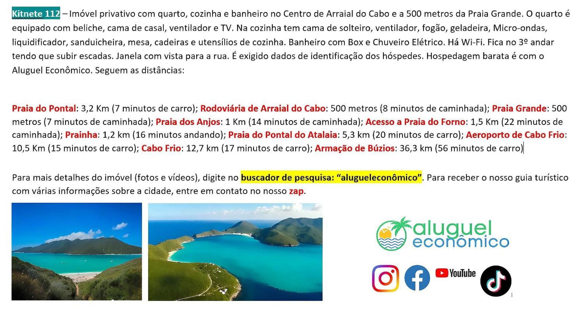 Arraial Do Cabo - Brisas Do Farol - Aluguel Economico Leilighet Eksteriør bilde