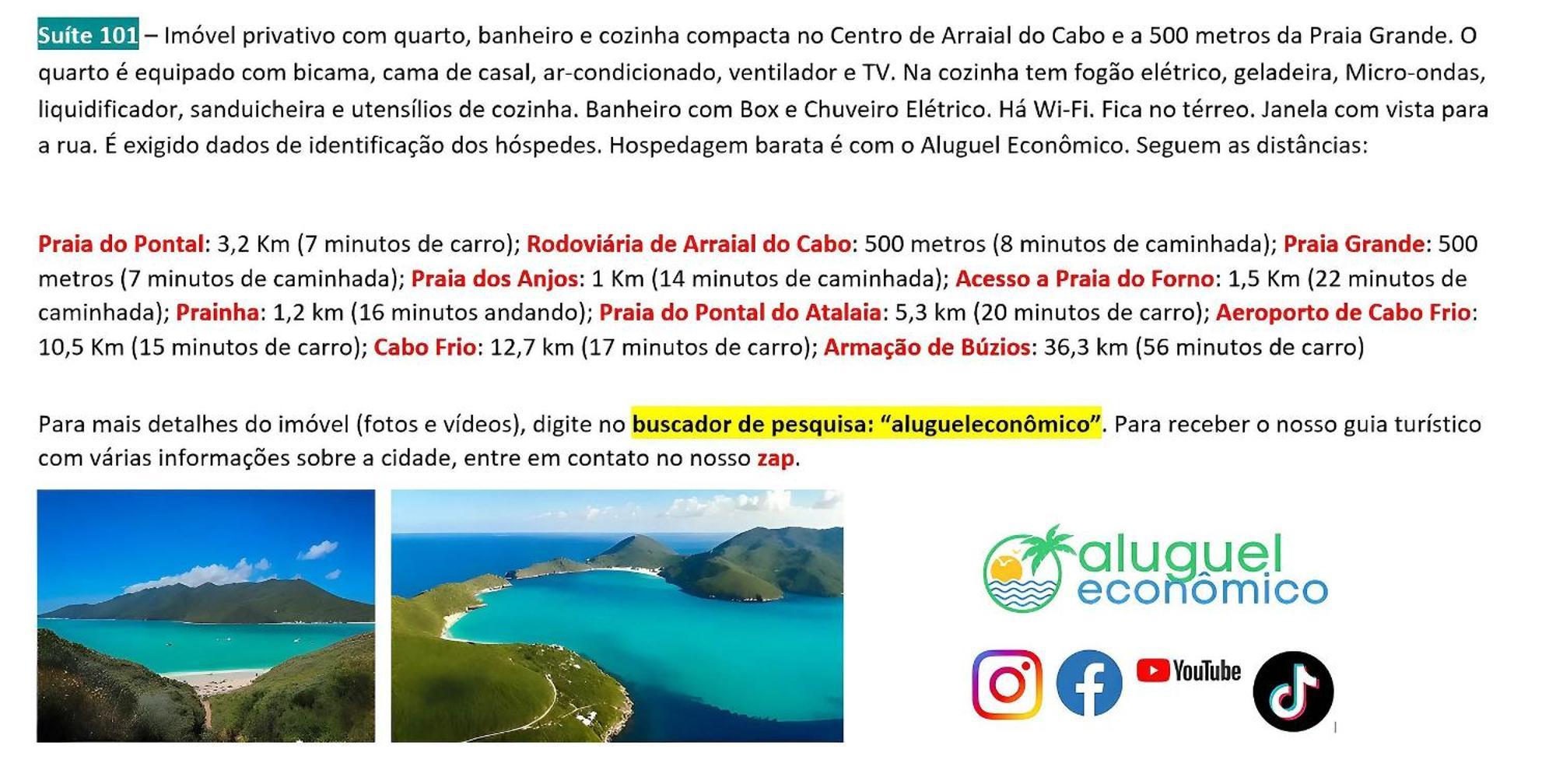 Arraial Do Cabo - Brisas Do Farol - Aluguel Economico Leilighet Eksteriør bilde